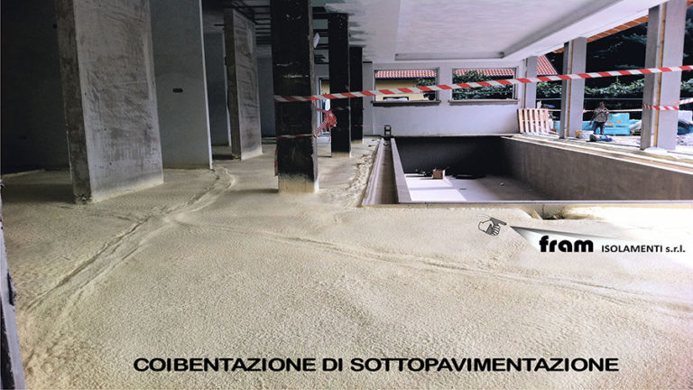 Isolamento sottopavimentazione con poliuretano a spruzzo